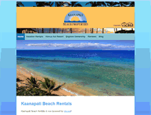 Tablet Screenshot of kaanapalibeachrentals.com